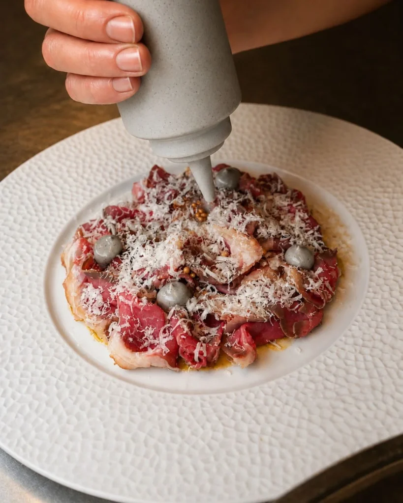 Carpaccio en Capet, fotografiado por MUYNEGRE