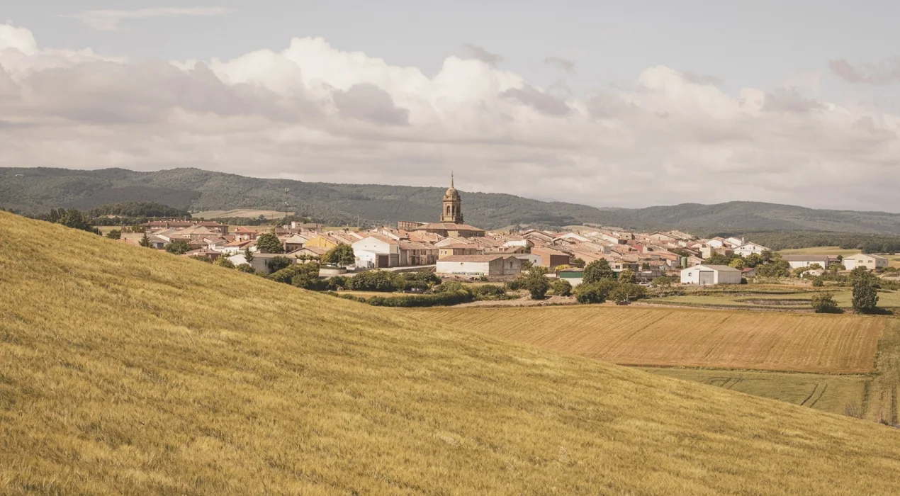 Paisaje de Grañón y los campos de La Rioja
