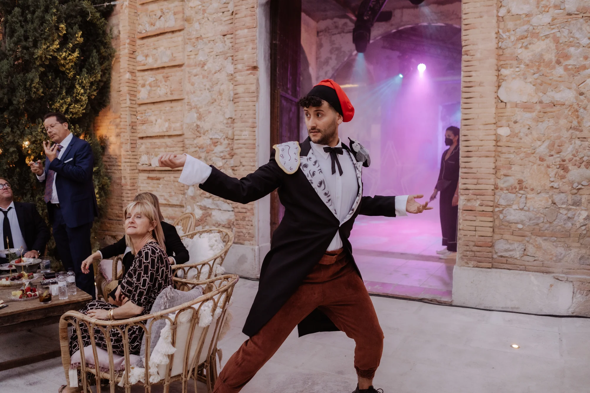 Espectáculo en la pista durante una boda en El Molí de la Torre